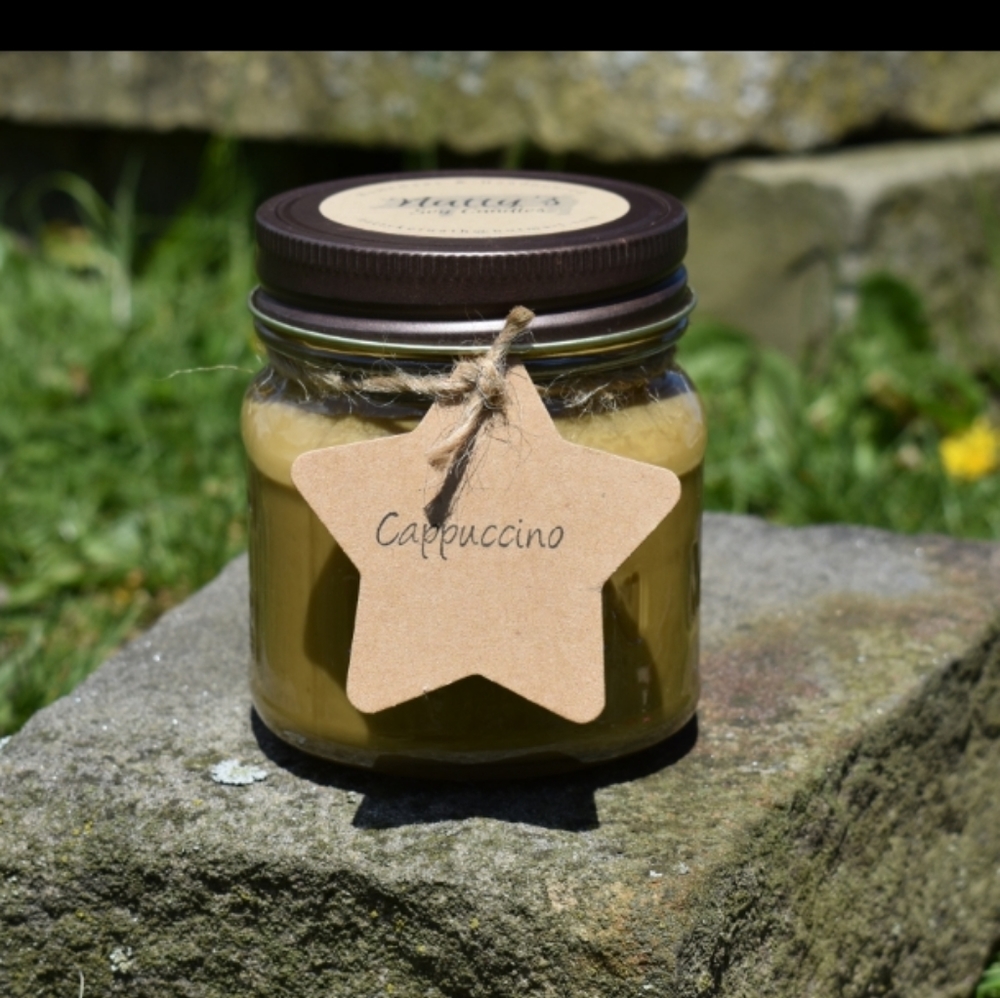 Hand poured 16oz. Cappuccino Soy Candle